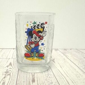 Disney World 2000 Celebration Mickey Mouse Glass Cup Collectible